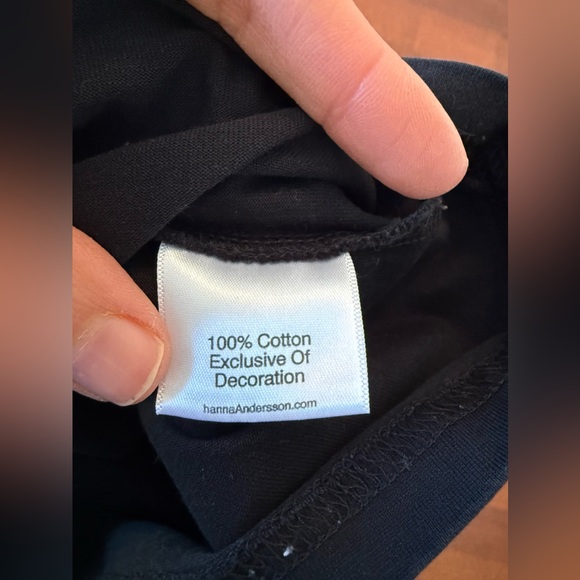 Hanna Andersson authentic long sleeve black T-shirt girls butterfly 3T (90 cm) - Picture 3 of 4